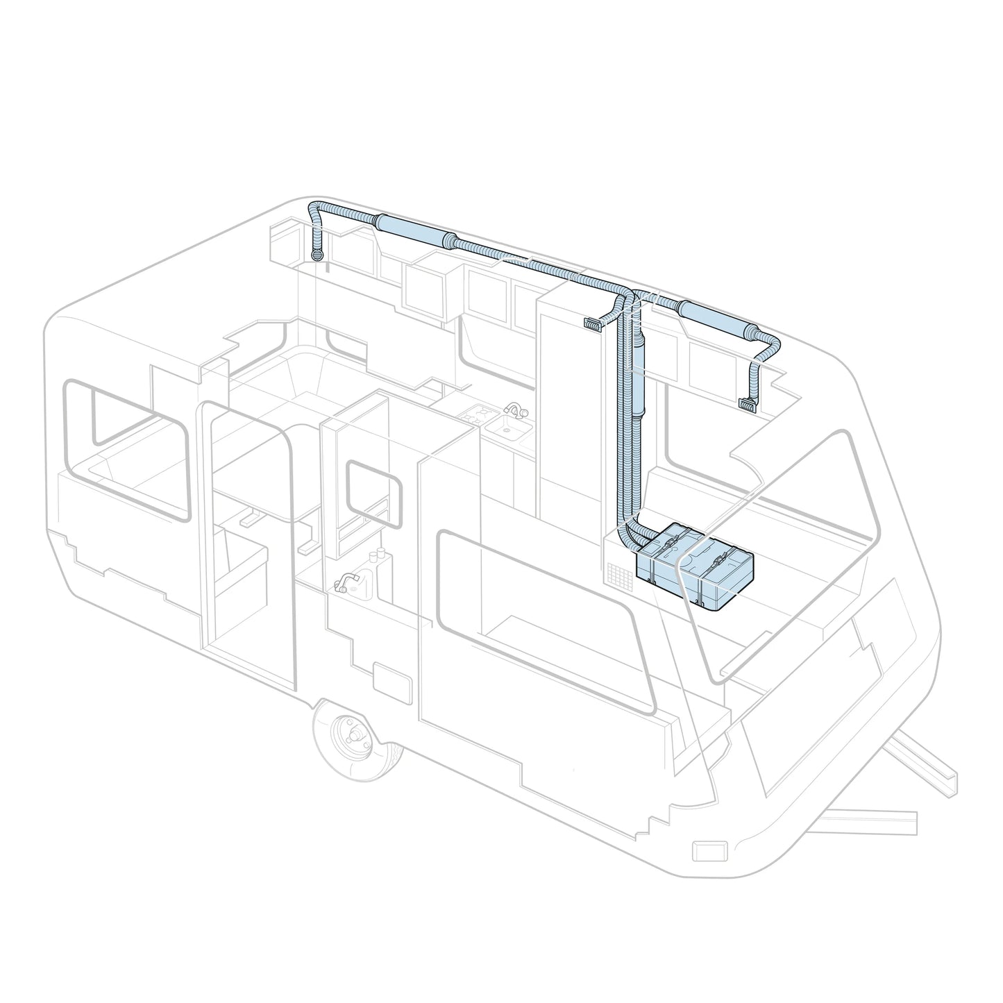 Truma Saphir Comfort RC – aer condiționat sub banchetă 2400 W pentru rulotă până la 6,5 m