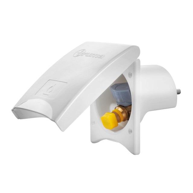 Truma Outdoor Gas Socket – priză gaz exterior pentru rulotă și autorulotă (alb / negru)