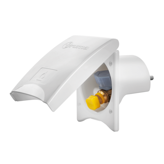 Truma Outdoor Gas Socket – priză gaz exterior pentru rulotă și autorulotă (alb / negru)