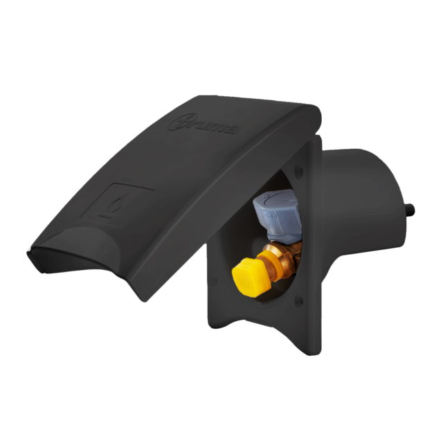 Truma Outdoor Gas Socket – priză gaz exterior pentru rulotă și autorulotă (alb / negru)