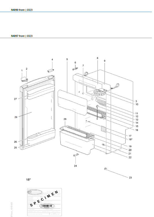 Piese de schimb frigider Thetford N4097 – Seria N4000