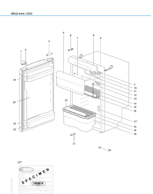 Piese de schimb frigider Thetford N4112 – Seria N4000 absorbție