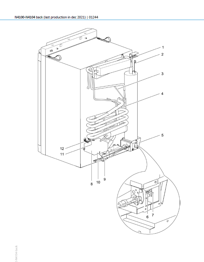 Piese de schimb frigider Thetford N4104 – Seria N4000 absorbție