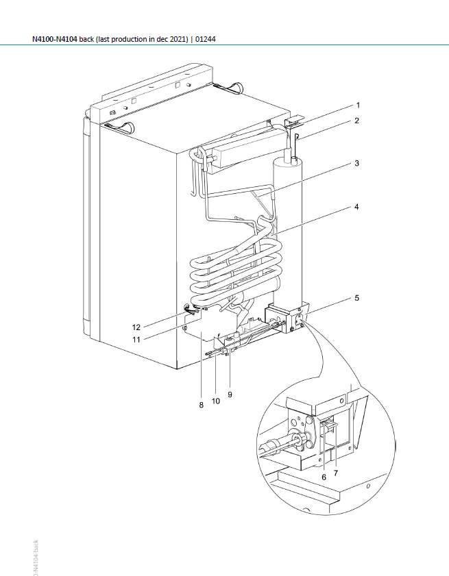 Piese de schimb frigider Thetford N4100 – Serie N4000 absorbție