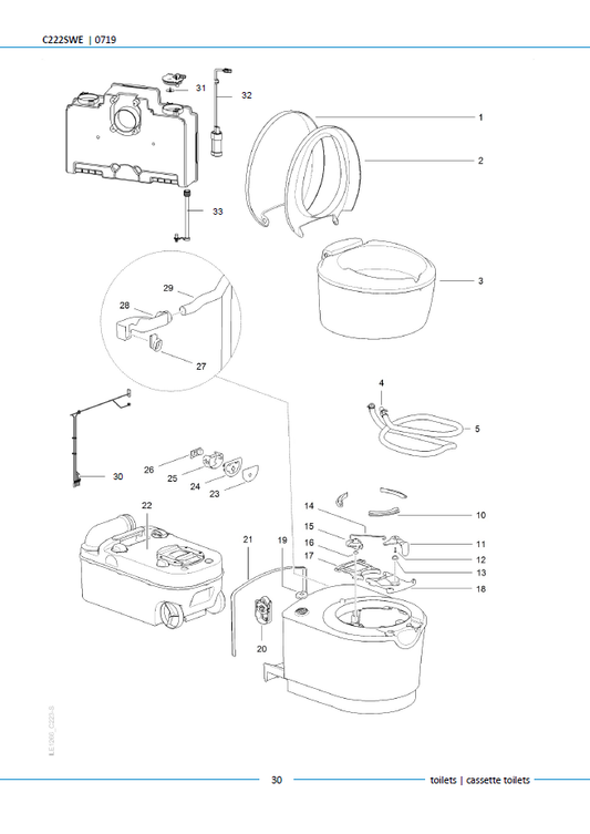Piese toaletă Thetford C222SWE