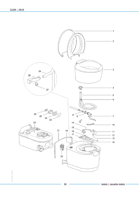 Piese toaletă Thetford C223S