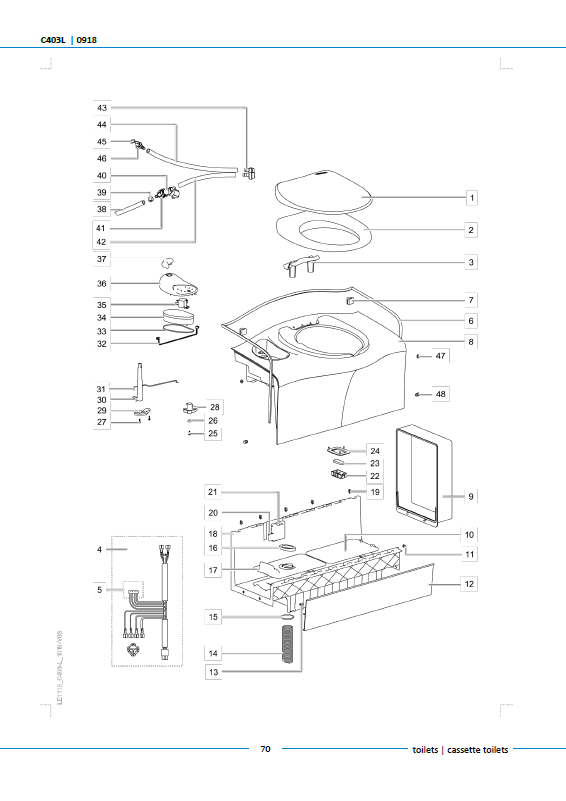 Piese toaletă Thetford C403L