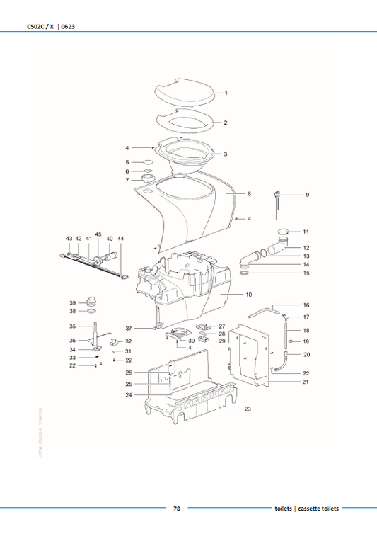 Piese toaletă Thetford C502C / C502X