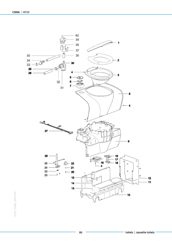 Piese toaletă Thetford C503L