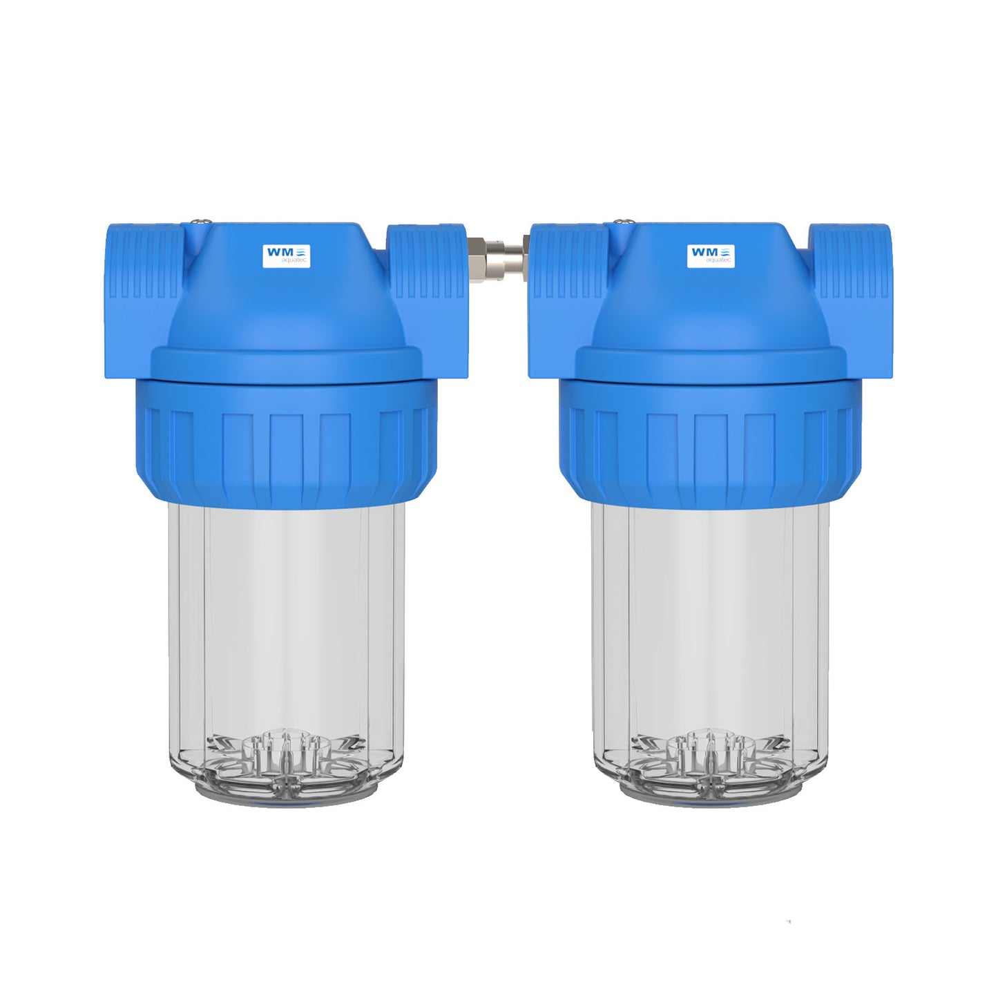 Carcasă dublă filtru apă WM Aquatec – Size S, cu suport de perete (10 variante de conectare)