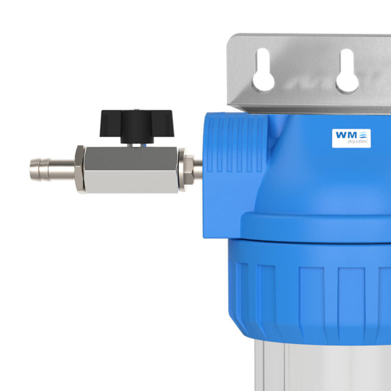 Carcasă dublă filtru apă WM aquatec – Size M, cu suport de perete (10 variante de conexiune)
