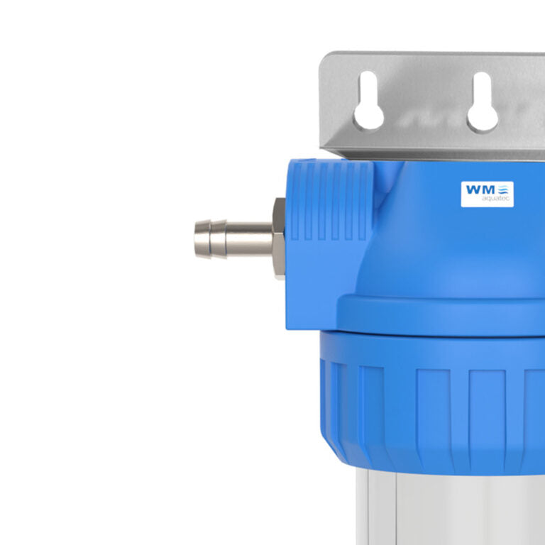 Carcasă dublă filtru apă WM Aquatec – Size S, cu suport de perete (10 variante de conectare)