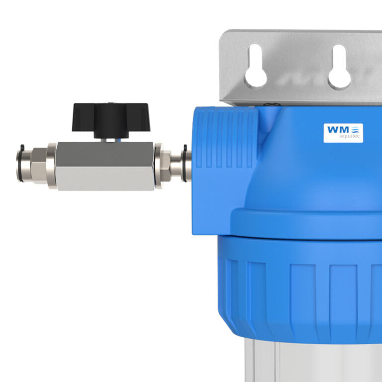 Carcasă dublă filtru apă WM Aquatec – Size S, cu suport de perete (10 variante de conectare)