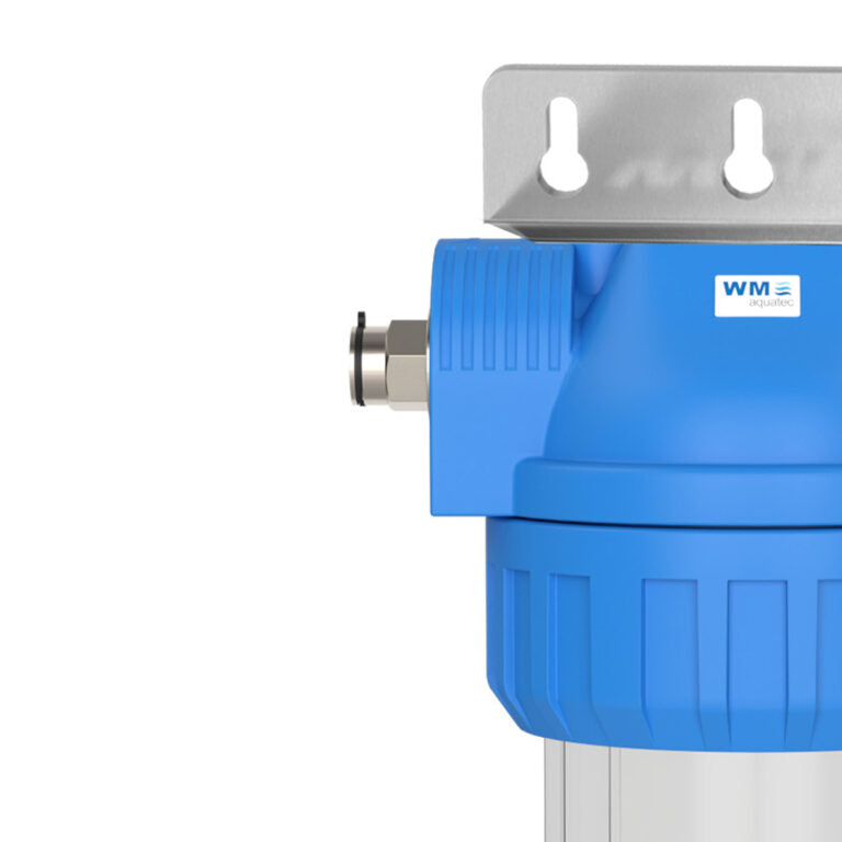 Carcasă dublă filtru apă WM aquatec – Size M, cu suport de perete (10 variante de conexiune)