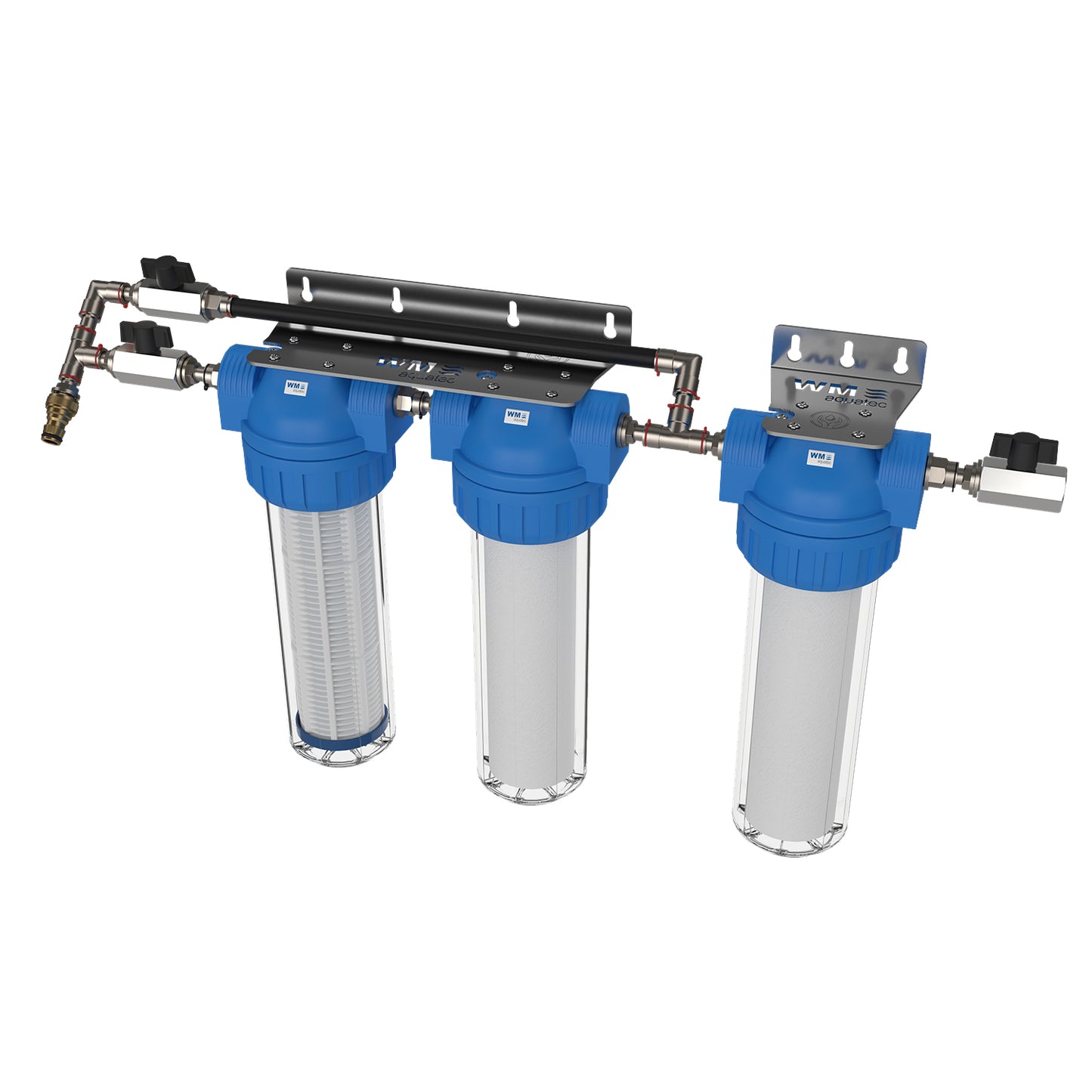 Sistem de Filtrare în Cascadă WM-Aquatec (3 Trepte) cu Funcție Bypass – Pentru Autorulote, Rulote, Food-Trucks și Ambarcațiuni