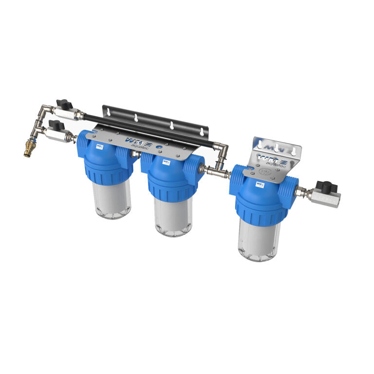Sistem de Filtrare în Cascadă WM-Aquatec (3 Trepte) cu Funcție Bypass – Pentru Autorulote, Rulote, Food-Trucks și Ambarcațiuni