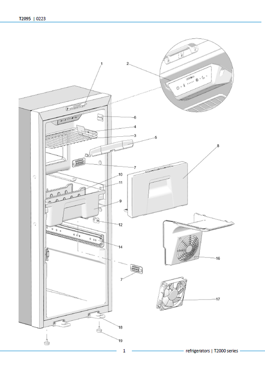 Piese frigider Thetford T2095 T2000 Series