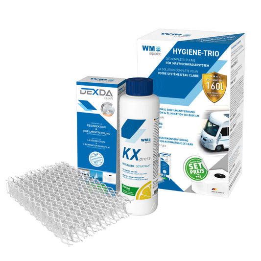 Hygiene Trio – set complet pentru igienizarea sistemului de apă