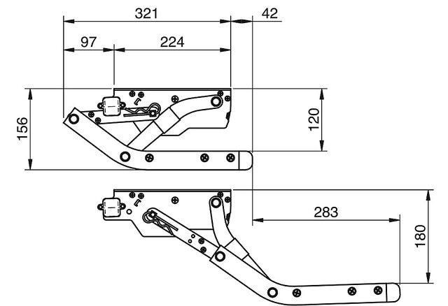 Treaptă electrică Thule Single Step 12 V – 9940187 – Schemă tehnică sau ilustrație de montaj; nu fotografie a unei piese