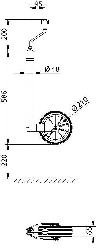 Roată de sprijin Knott TK48 – 9949124 – Schemă tehnică