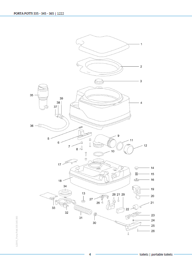 Piese Thetford Porta Potti 335 – 345 – 365