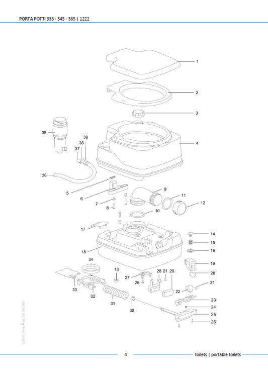 Piese Thetford Porta Potti 335 – 345 – 365