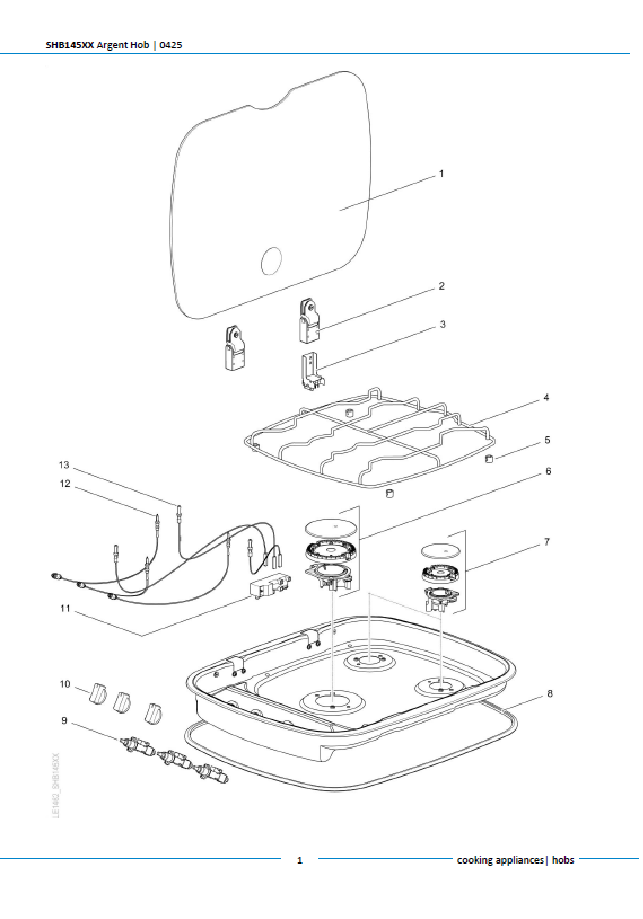 Piese de schimb pentru plita Thetford Argent SHB145