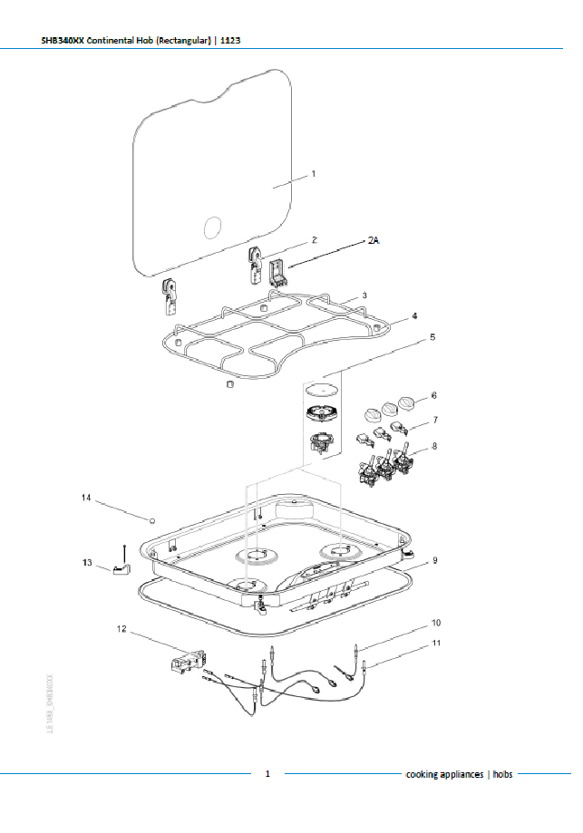 Piese de schimb pentru plita Thetford Basic Rectangular 340 SHB340