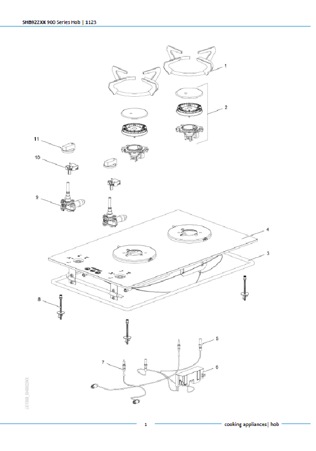 Piese de schimb pentru plita Thetford Topline 900 SHB922