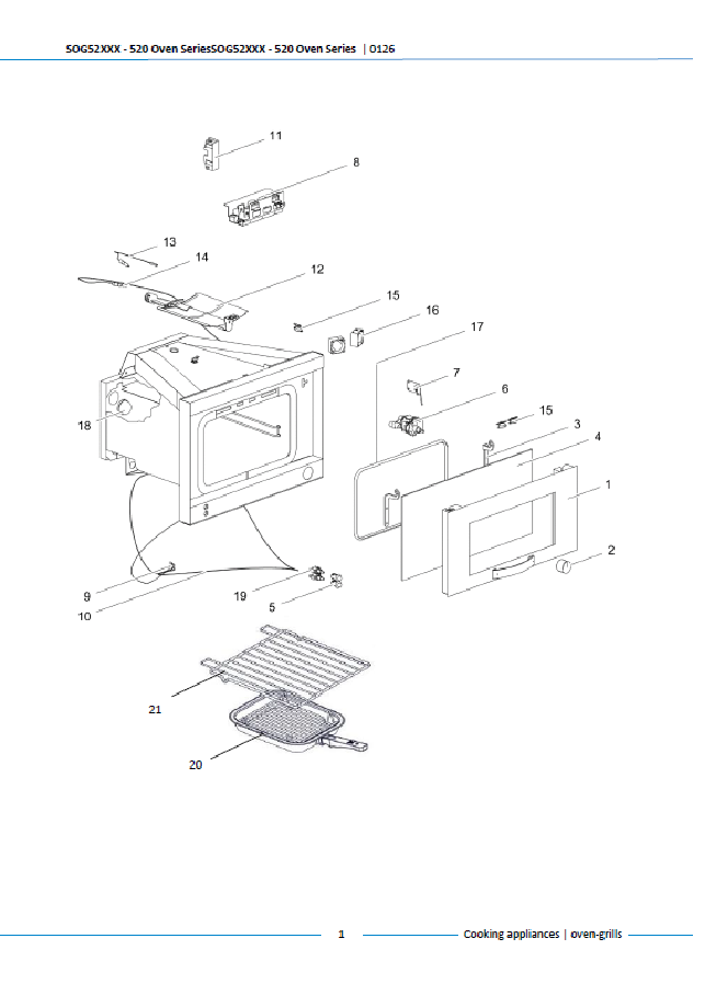 Piese de schimb pentru cuptorul Thetford 525 Oven & Grill