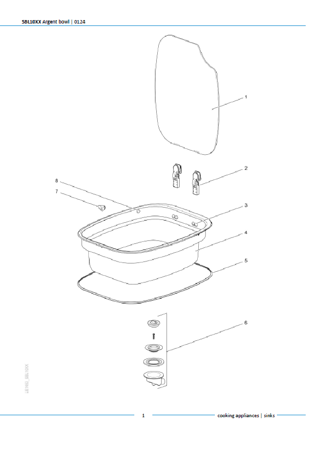 Piese de schimb pentru chiuveta Thetford Argent Bowl SBL1000