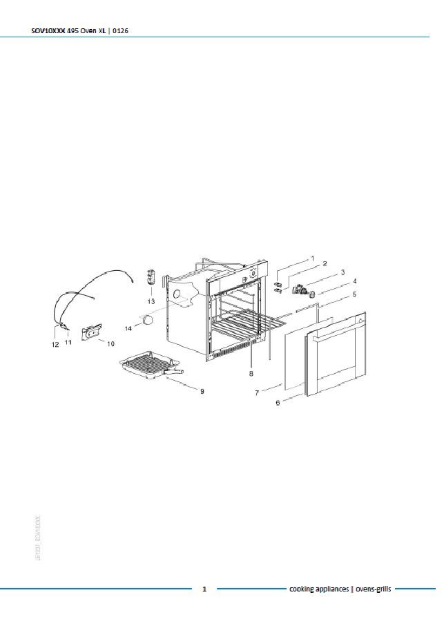 Piese de schimb pentru cuptorul Thetford 495 Oven XL SOV10