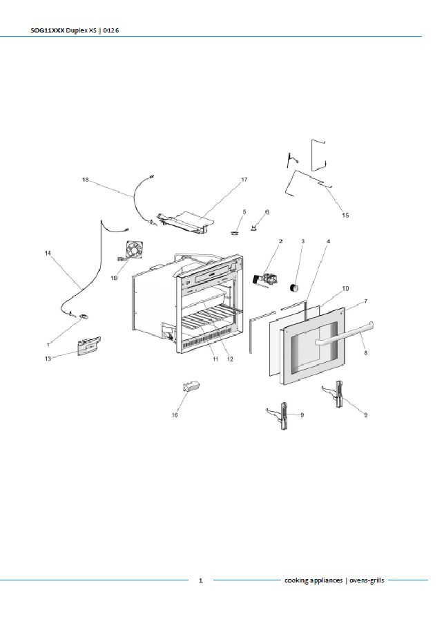 Piese de schimb pentru cuptorul Thetford Duplex XS Oven & Grill SOG11