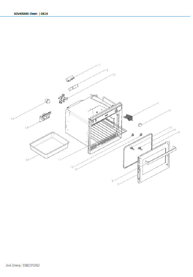 Piese de schimb pentru cuptorul Thetford Fan Forced Oven SOV45