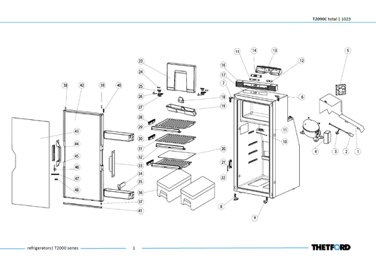 Piese frigider Thetford T2090C T2000 Series
