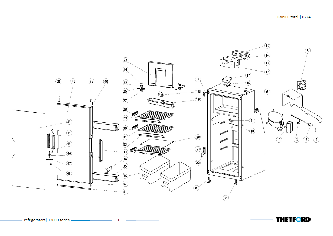 Piese frigider Thetford T2090E T2000 Series