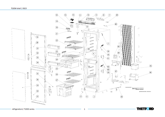 Piese frigider Thetford T2156 T2000 Series
