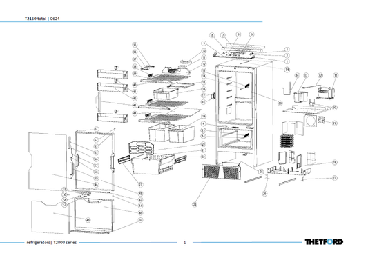 Piese frigider Thetford T2160 T2000 Series