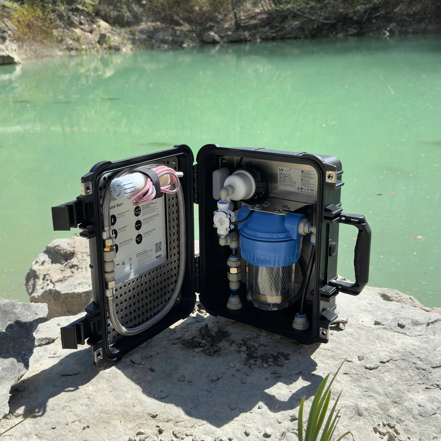 WM Aquatec UV-aid+ FLOW – sistem mobil de filtrare și dezinfecție UV-C LED a apei