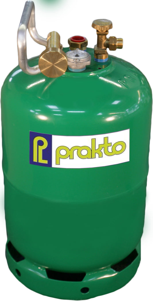 Butelie GPL Reîncărcabilă PRAKTO 11kg (26.3L) – Alimentare Lateral Stânga (Umplere direct în compartiment)