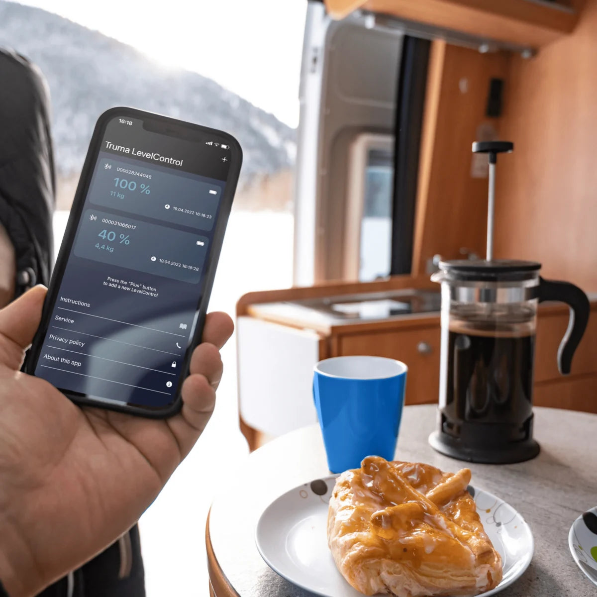Truma LevelControl – senzor nivel gaz pentru butelie cu Bluetooth